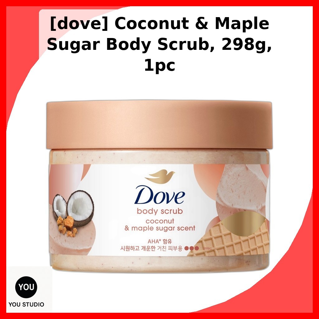 [dove] Tẩy tế bào chết toàn thân dừa & đường phong, 298g, 1pc / Tẩy tế bào chết toàn thân Hàn Quốc /