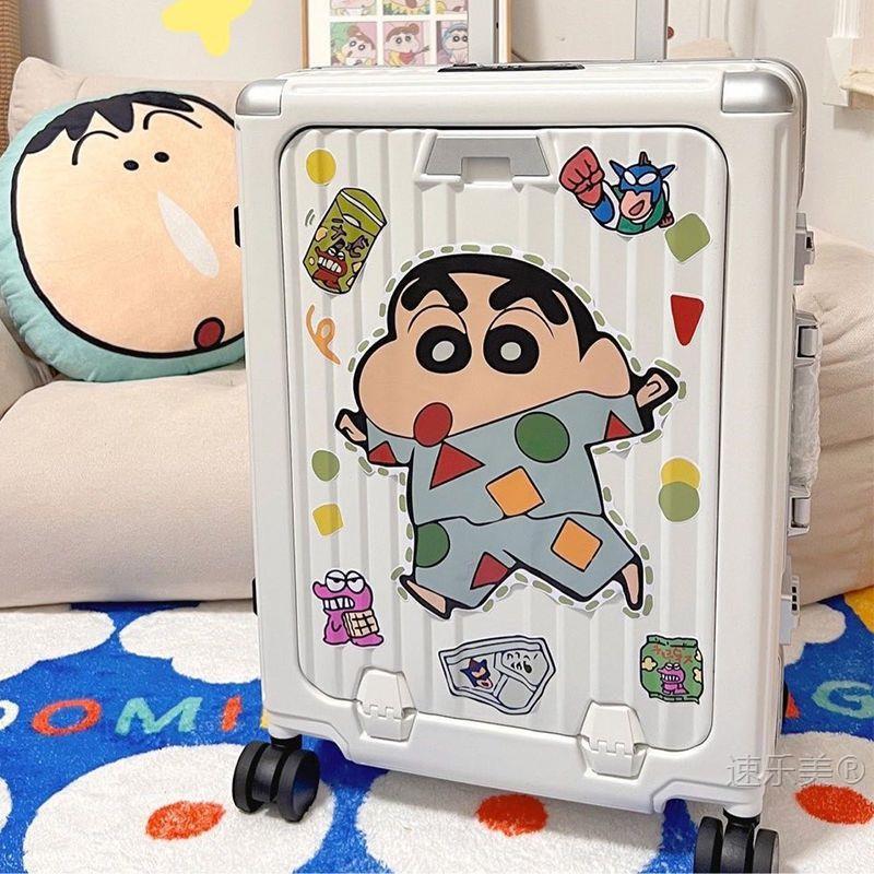 baoluan#Cartoon Cute Large Crayon Shin-chan Stickers Funny Suitcase Travel Case Room Wall Decoration