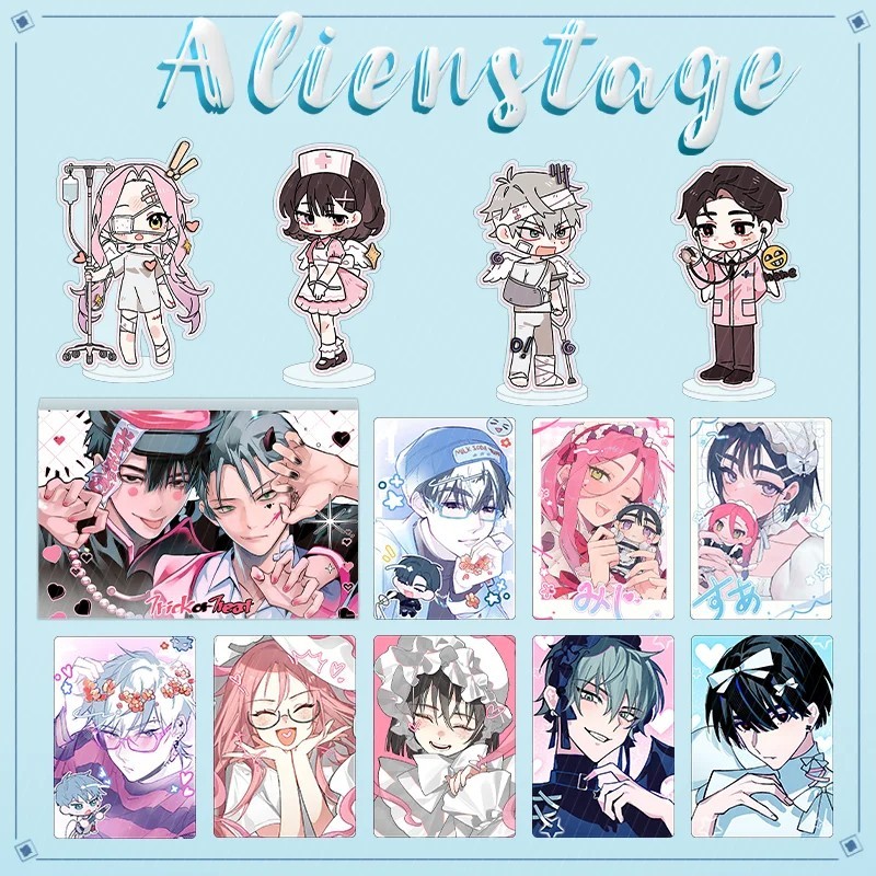 Standee Alien Stage Mô hình Mica Anime Nhân vật Ivan Mizi Till Hyuna Luka Card Bo Góc Trang Trí Bàn 