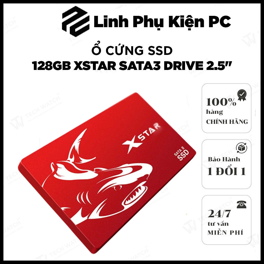 Ổ cứng SSD 128GB/256GB/512GB XSTAR SATA3 Drive 2.5'' Sequential Read 550MB/s - Red