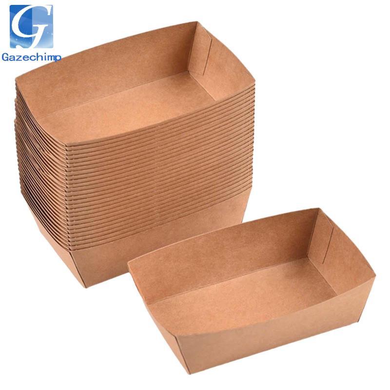 Gazechimp 100x Giỏ Phục Vụ Dùng Một Lần Hạng Nặng Cho Món Tráng Miệng Bánh Mì Nachos