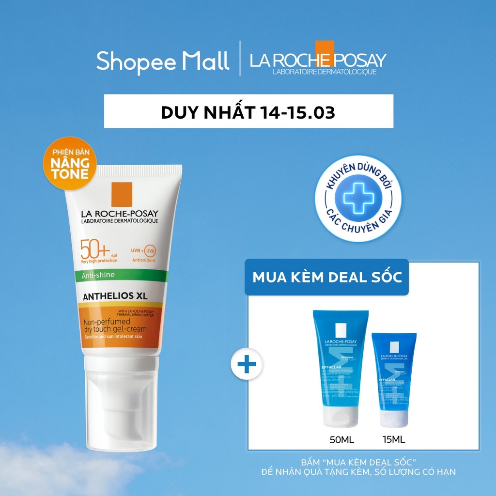 [PHIÊN BẢN NÂNG TONE] Kem chống nắng nâng tone cho da dầu La Roche-Posay Anthelios XL SPF50+ PA++++ 50ml