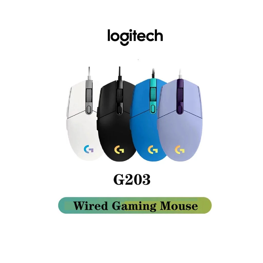 Chuột chơi game có dây Logitech G203 LIGHTSYNC (Chuột chơi game chiếu sáng RGB, 6 nút lập trình, cảm