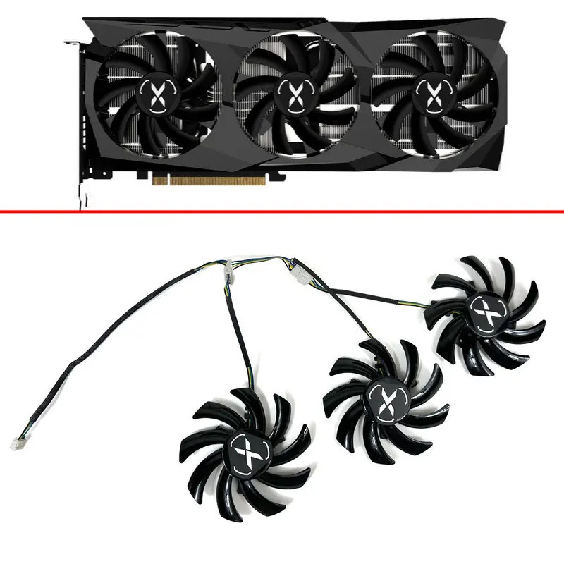 3 85mm 4pin FDC10H12S9-C RADEON RX 6700 XT GPU FAN Cho XFX TỐC ĐỘ SWFT 309 RADEON RX6700 XT 12GO Quạ