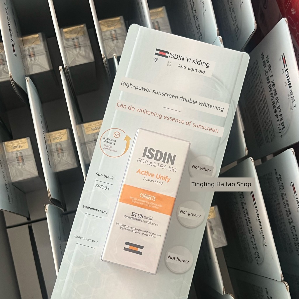 Guanqi 200 + ISDIN / ISDIN Kem chống nắng làm trắng spf 50 Làm sáng da chống tia cực tím Cách ly vết