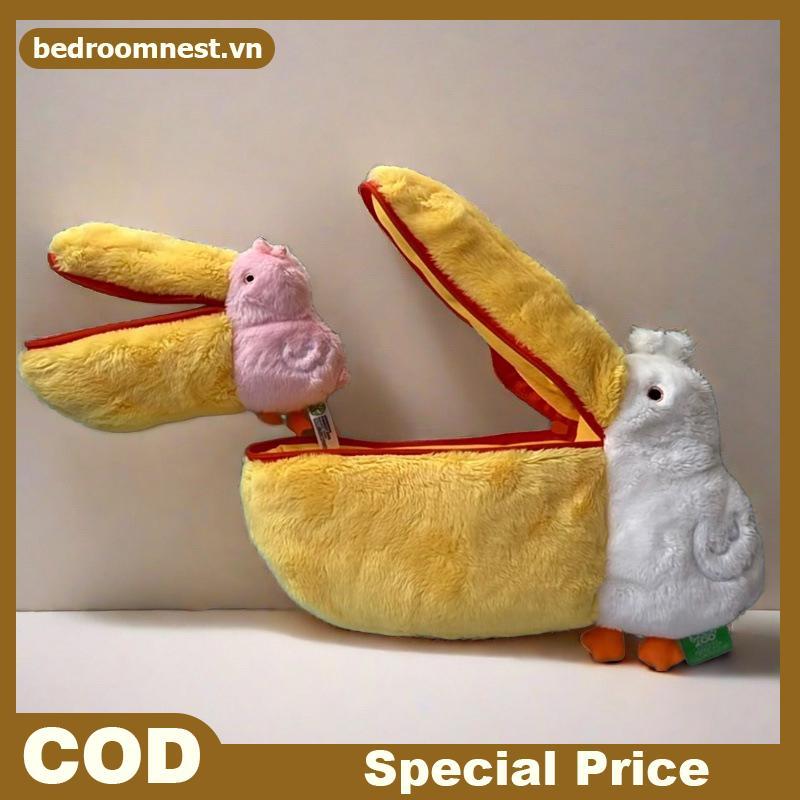 BEROM Plush Pelican Pencil Case Túi đựng bút Đồ dùng học tập 0 Ví Túi đựng bút chì hoạt hình.