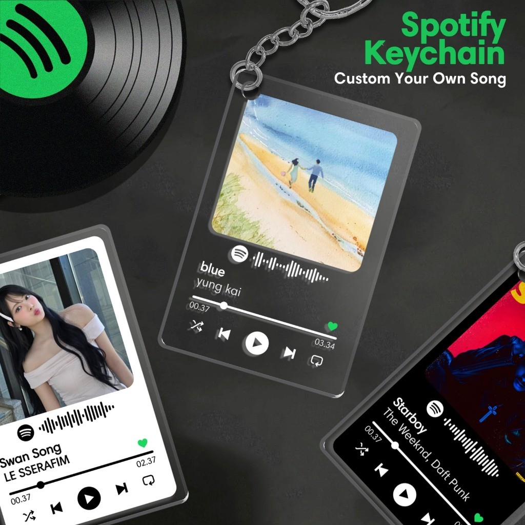 Custom Spotify Acrylic Keychain | Spotify Barcode Keychain | Custom Acrylic Keychain