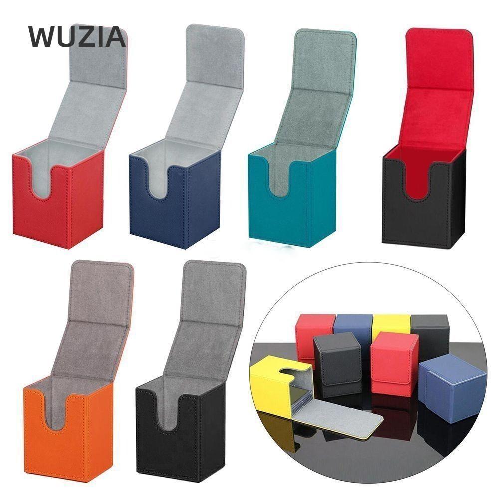 WUZIA Game MTG Trading Card Holder, PU Collectible Game Deck Box, Collection Box Protectors Storage 