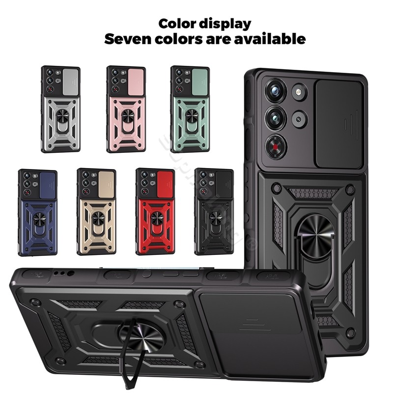 Ốp điện thoại cứng kiểu Mech cho ZTE nubia RedMagic 10 10S Pro + NX789J Vỏ bảo vệ ống kính cửa sổ ké