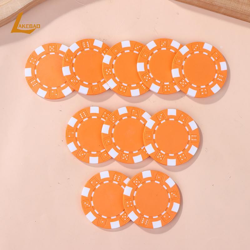 [LAKEBAO] 10 Chiếc ABS Nhựa Poker Chips Casino Texas Hold 'em Poker Đồng Xu Kim Loại 11.5g Chip Poke