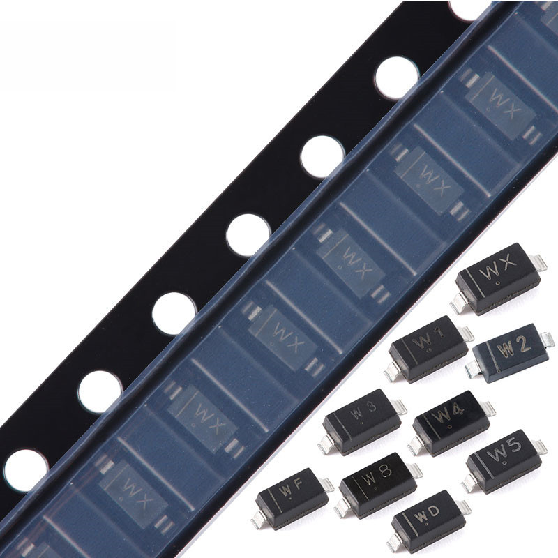 100 SMD Điều Chỉnh Điện Áp Điốt BZT52C4V7 W7 BZT52C5V1 W8 BZT52C5V6 W9 BZT52C6V2 WA BZT52C6V8 WB BZT