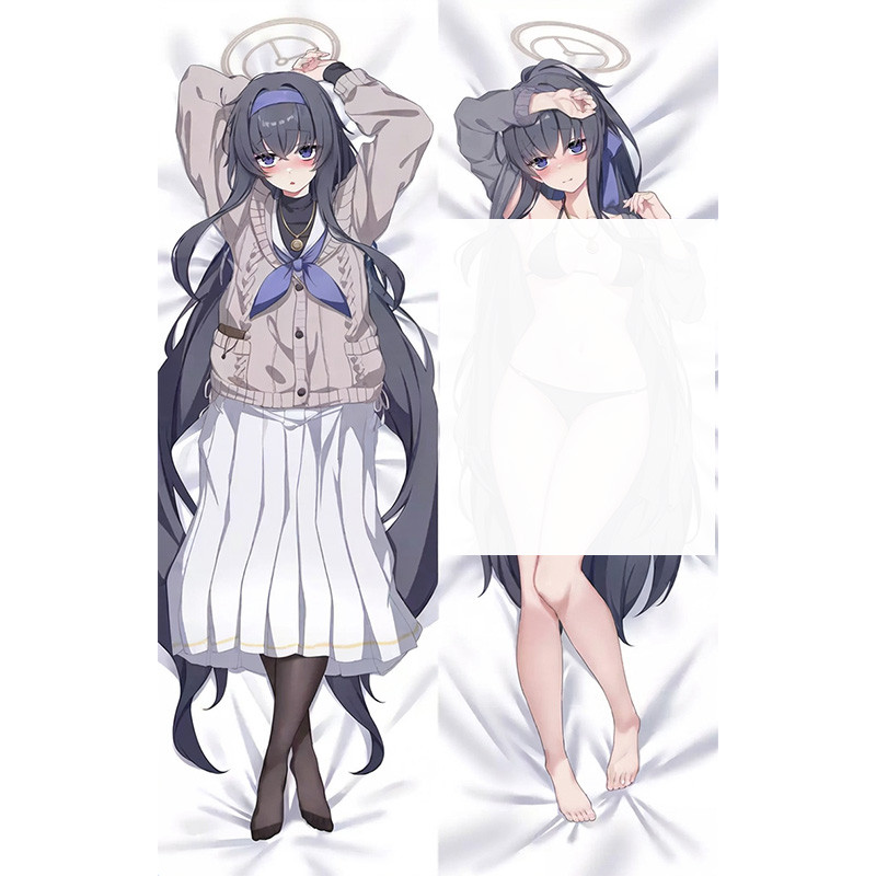 Blue Archive Kozeki Ui Anime Dakimakura Bao Ôm Thân Gối 50 * 150CM Otaku Vỏ Gối Ngủ