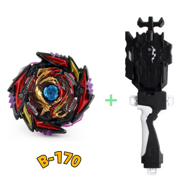 MQ Hoặc Flame Spinning Tops, Beyblade Burst Gyro Có Launcher, B-170 Death Diabolos, Tay cầm, Đồ chơi