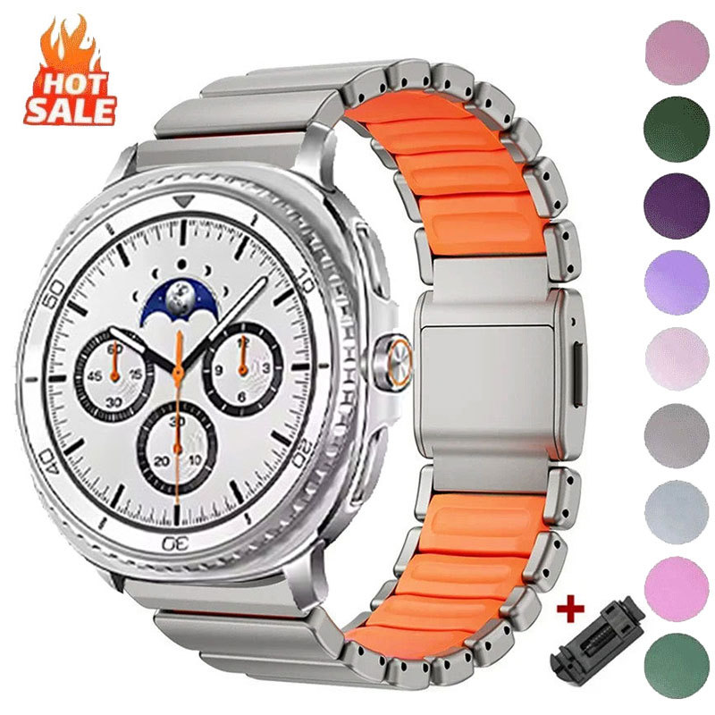 Dây Kim Loại Cho Samsung Galaxy Watch 8 40mm 44mm 8 Dây Đeo Hợp Kim 46mm Cổ Điển Cho Galaxy Watch 7 