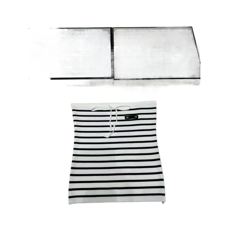 UZDO Mi**iu Summer striped drawstring tube top, sexy and versatile knitted short tube top