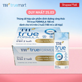 Thùng Sản phẩm Dinh Dưỡng Công Thức TH true FORMULA milk 180ml Dành Cho Trẻ Trên 2 Tuổi (24 Hộp)