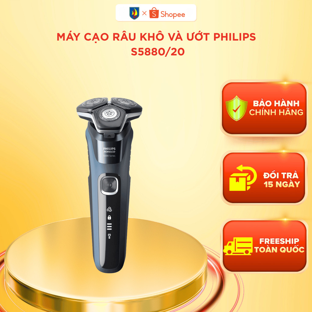 Máy Cạo Râu Ướt Và Khô Philips S5880/20 - Bảo Hành Chính Hãng 2 Năm