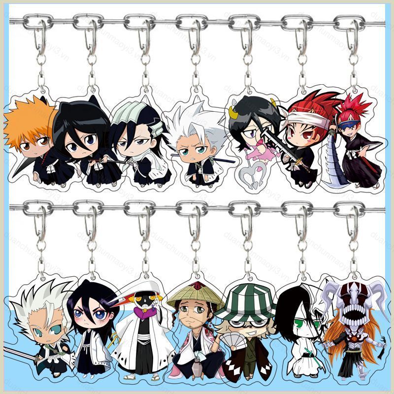 DC3 Bleach Kurosaki Ichigo Kusaki Rukia Inoue Orihime acylic Móc Khóa Móc Khóa Túi Mặt Dây Chuyền