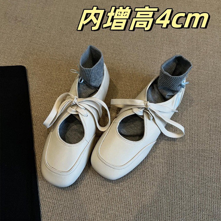 Sheepskin Version~Versatile white shoes for women, hollowed-out lace-up genuine leather shoes, retro