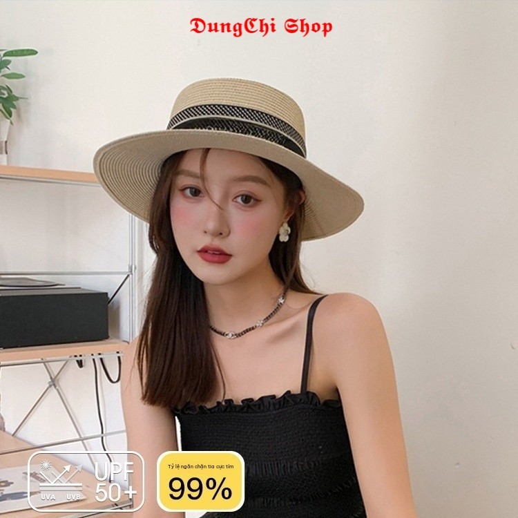 Nón cói vành nhỏ đai đen cá tính