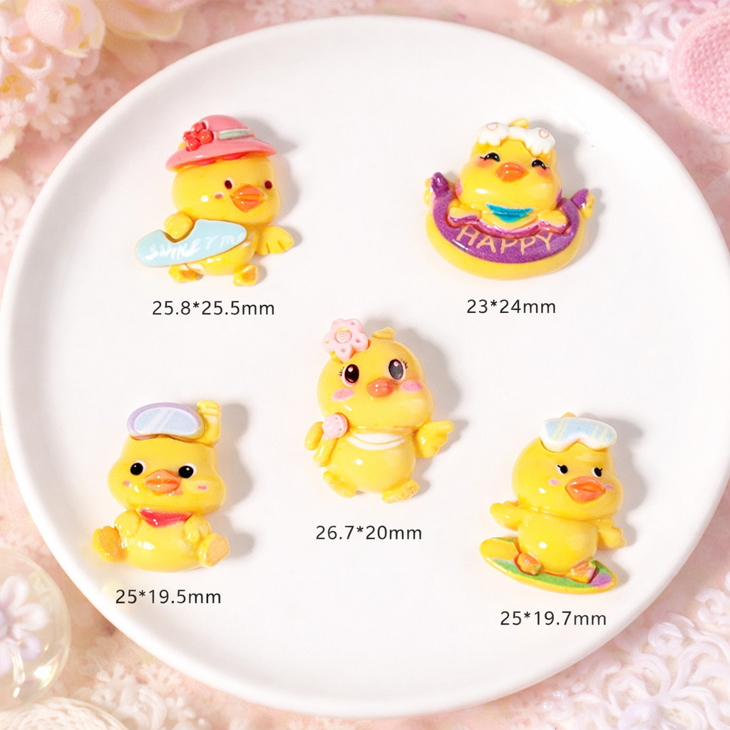 Set Charm Vịt Vàng Mùa Hè Cute Đi Biển Siêu Dễ Thương - Charm vịt vàng siêu cute ngộ nghĩnh