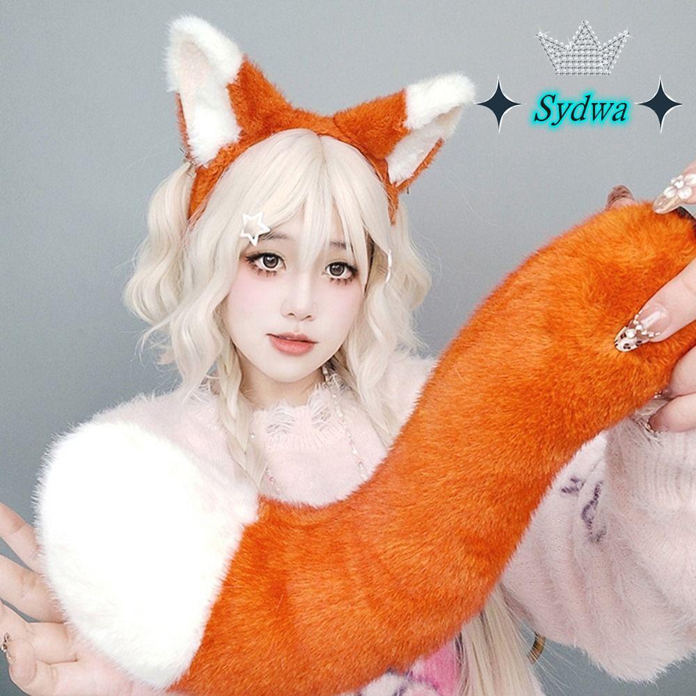 SYDWA Sang Trọng Đuôi, Mũ Tai Màu Cam Nick Wilde, Dễ Thương Furry Comic-con Judy Hopps Cosplay Mũ Co