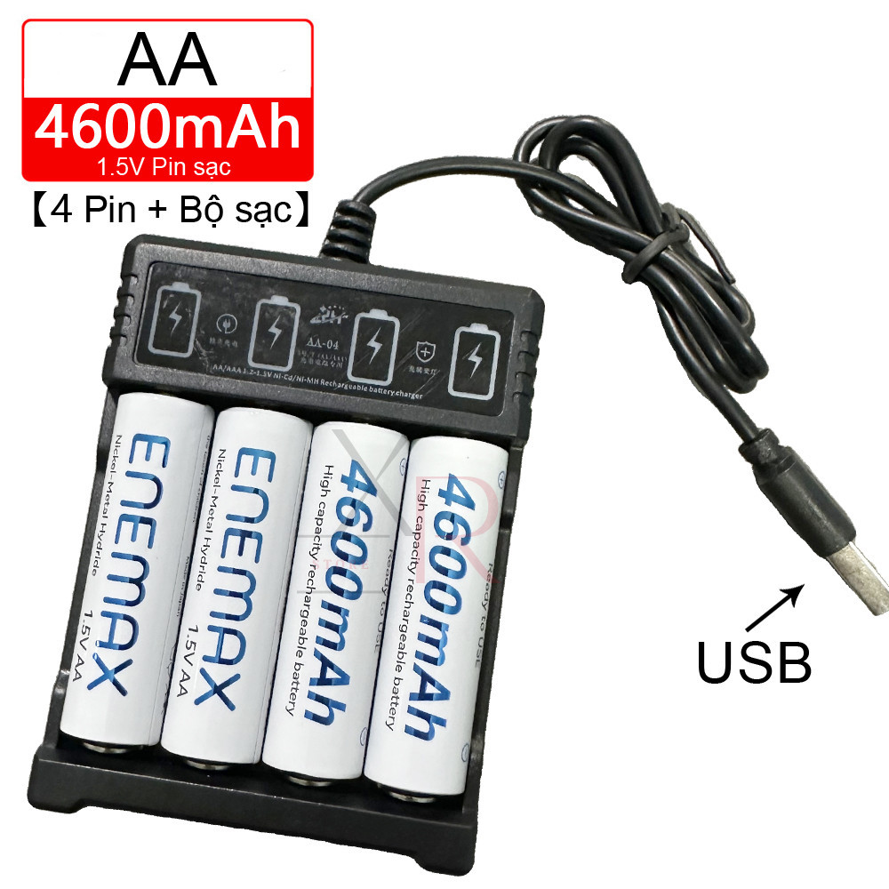 ENEMAX Pin AA 4600mAh 1.5V - Pin Sạc - Sản xuất tại Nhật Bản - Dùng Cho Đèn, Đồ Chơi, Mouse, Remote
