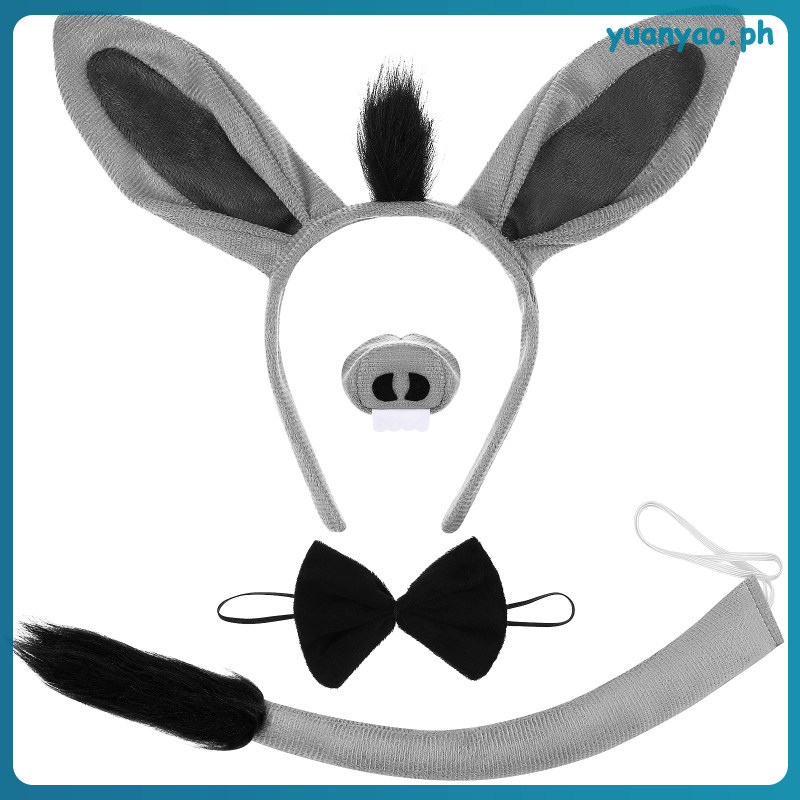 1 Bộ Donkey Trang Phục Đạo Cụ Bộ Vải Màu Xám Hoàn Chỉnh Cosplay Trang Phục Cho Đảng Trẻ Em yuanyao
