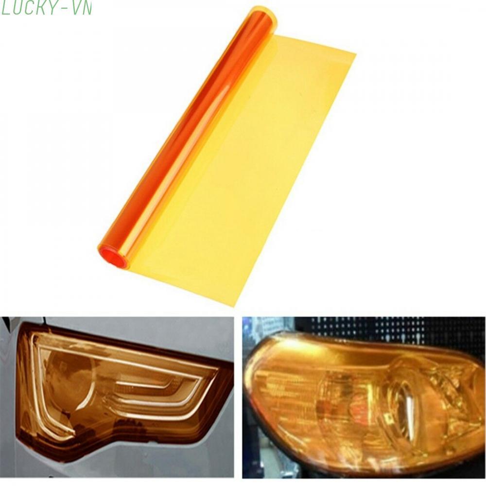Car light film Decor Orange Headlight Tail Fog Accessories Vinyl Sheet Sticker