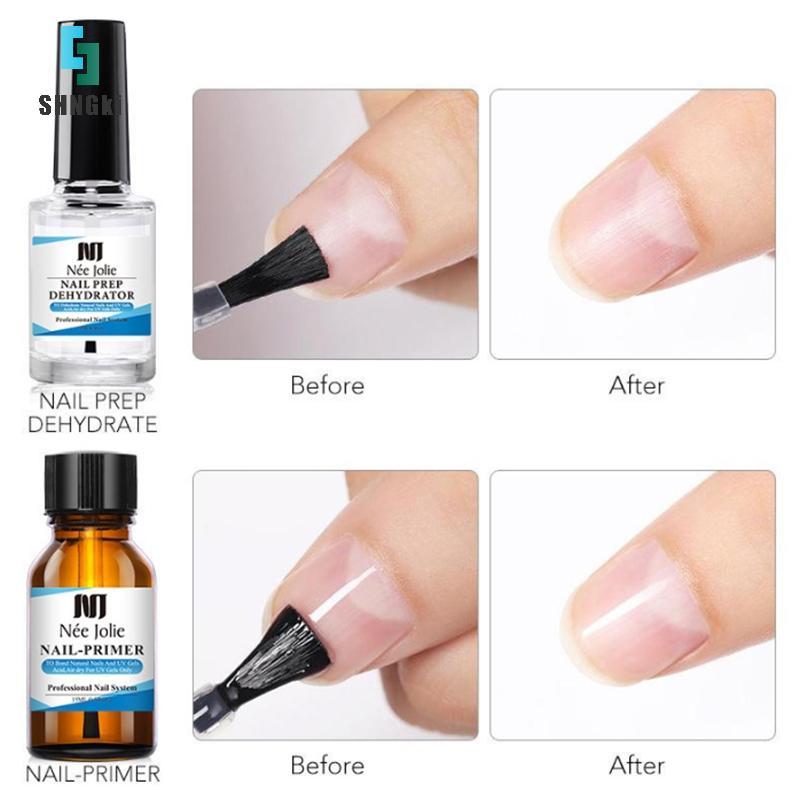 [SHNGki] 15ml Nail Primer Nail Prep Dehydrate Base Top Coat Gel Nail Polish Need Of UV LED Lamp Nail