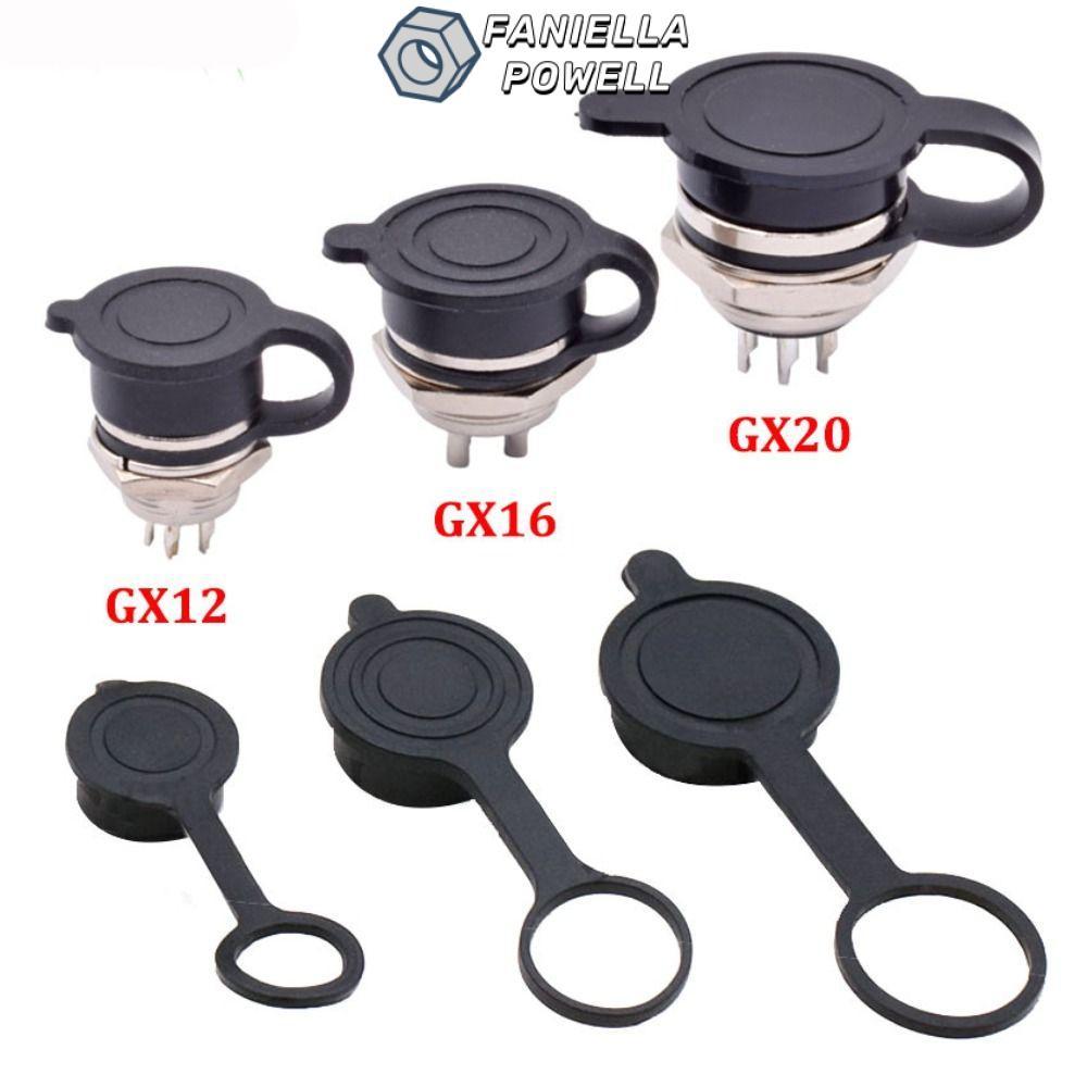 Mũ chống bụi FANIELLAPOWELL GX12 GX16 GX20, Vỏ ổ cắm tròn hàng không chống nước GX12 GX16 GX20, Vỏ b