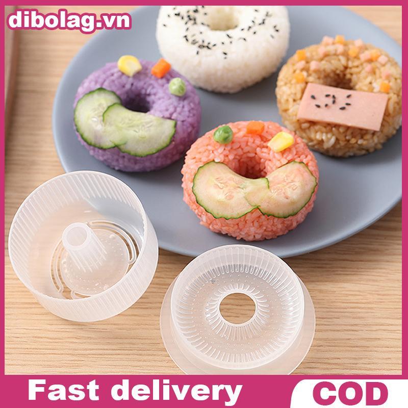 DIBO Mùa Đi Học Bánh Donut Tròn Cơm Bóng Khuôn Máy Làm Sushi Chống Dính DIY Dễ Dàng Cơm Bóng Báo Chí