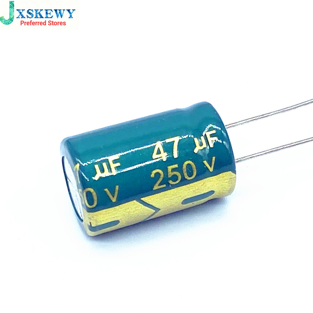 10 Cái / lốc 250v 47UF Nhôm Điện Phân Tụ Kích Thước 13 * 20 47UF 20%