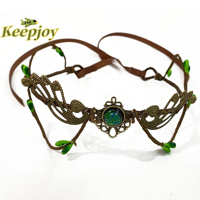 [Keepjoy] Elven Crown Tiara Vine Headpiece Fairy Diadema Crown Gothic Woodland Dress Bridal Wedding 
