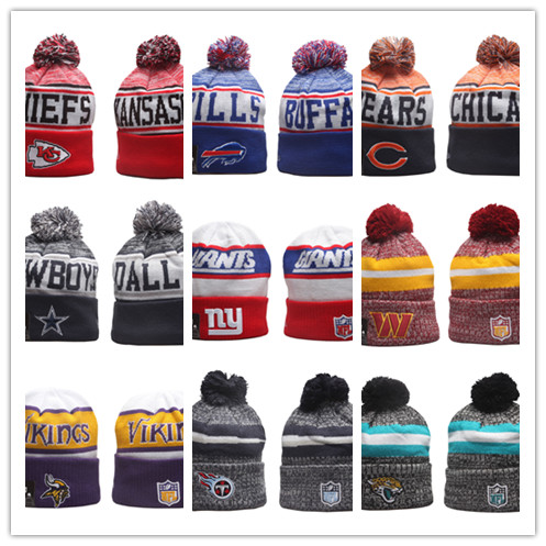 Béanie thêu logo đội bóng, phù hợp cho người hâm mộ Titans, Seahawks, Vikings, 49ers, Rams, Eagles, 