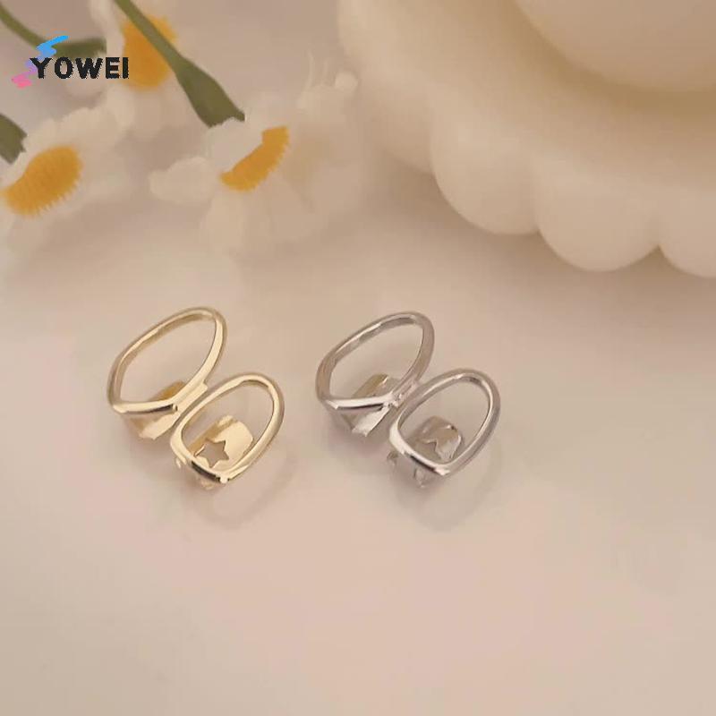 YOWEI 1 Màu Vàng Hàng Ngày Đeo Răng Trang Sức Grillz Hip Hop Trái Tim Rỗng Răng Grillz Cho Nữ VN