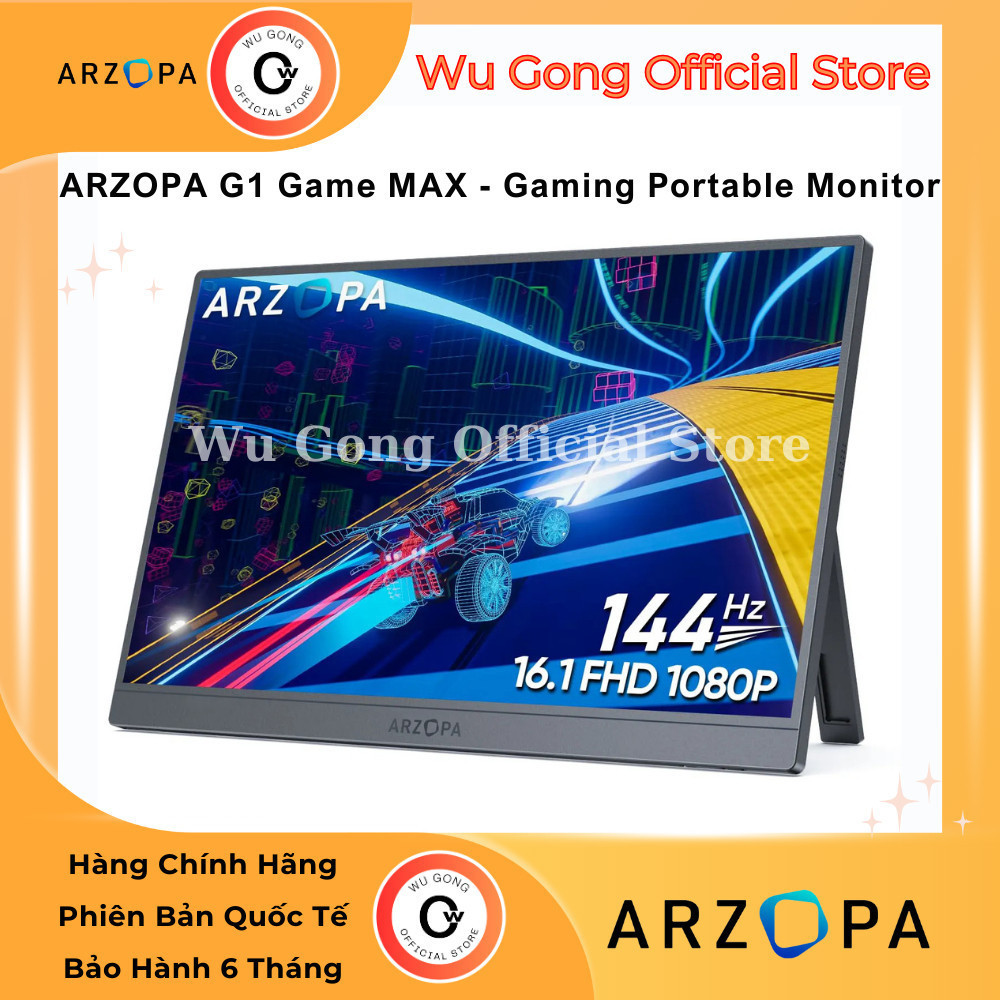 ARZOPA 144 Hz MÀU XÁM - Màn Hình Di Động Arzopa 16.1 Inch Tấm Nền IPS Full HD 144Hz. Arzopa Portable