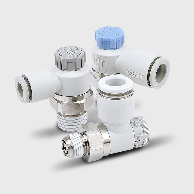 Đầu nối có thể điều chỉnh bằng khí nén AS1201F-M5-04A Xi lanh ga AS2201F-02-06SA AS2211F-01-08SA