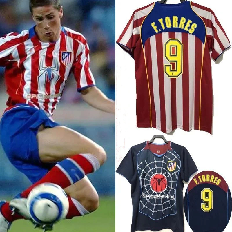 2004 / 2005 Áo bóng đá Atletico Madrid Jersey Retro Edition F.TORRES