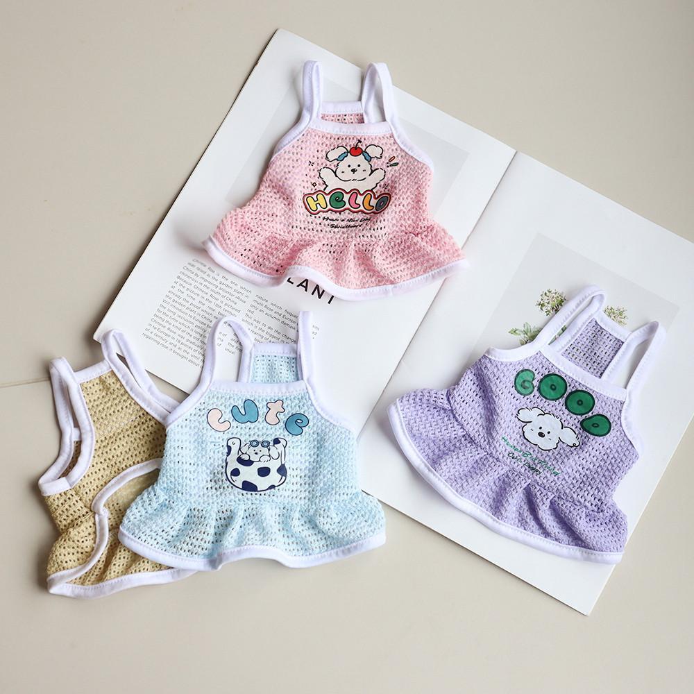 Váy Dây đeo Thoáng Khí Cho Thú Cưng Mùa Hè In Hình Hoạt Hình Dễ Thương Phù Hợp Chó Nhỏ Poodle, Bichon & Mèo