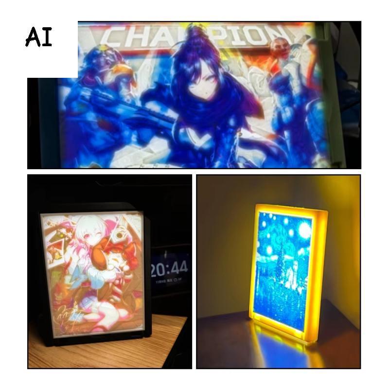 AI 1 Bộ PLA Basic Lithophane Bundle 3D In Lithophane Ảnh Cho Bambu Lab Lithophane Led Panel CMYK In 