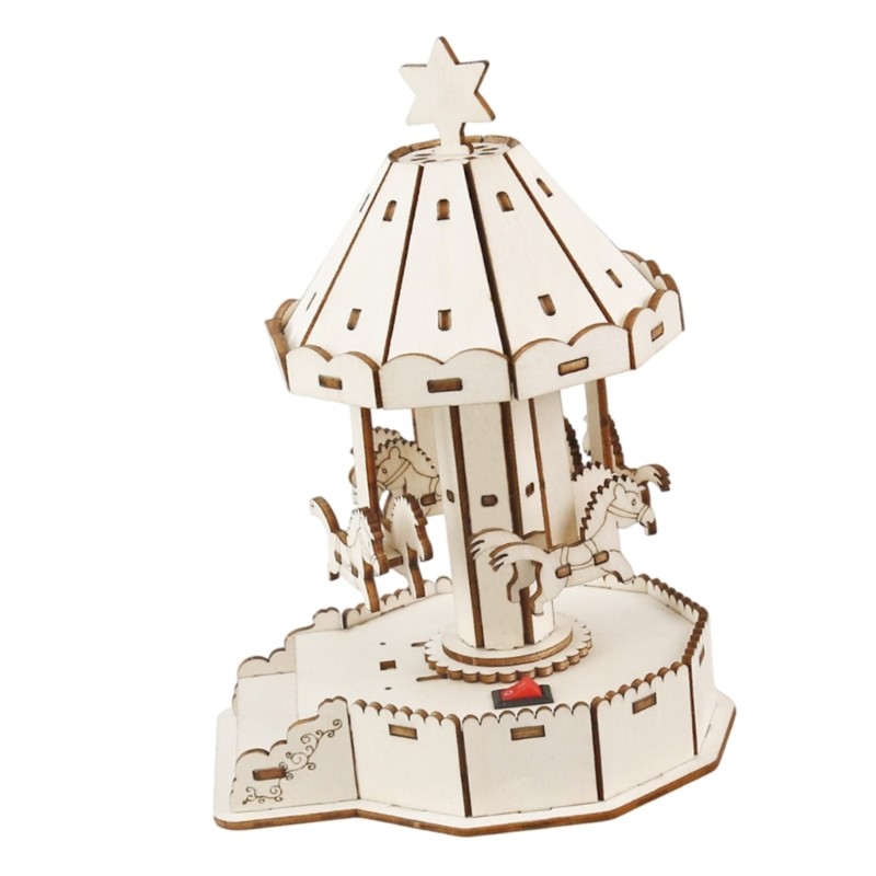 Kiss Hands On Assembly Science Carousel DIY Toy cho trẻ em Giáo dục vui nhộn