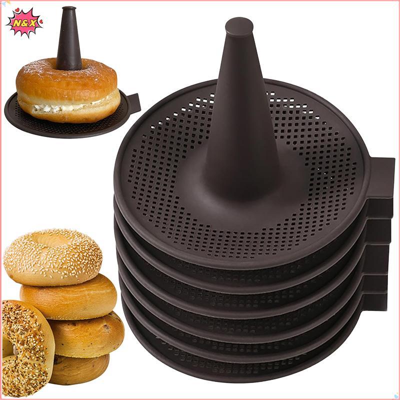 N & X 3 / 6 Bộ Chảo Silicon Donut Bộ Khuôn Bánh Ngọt Khuôn DIY Hình Conical Khuôn Silicon Để Nướng B