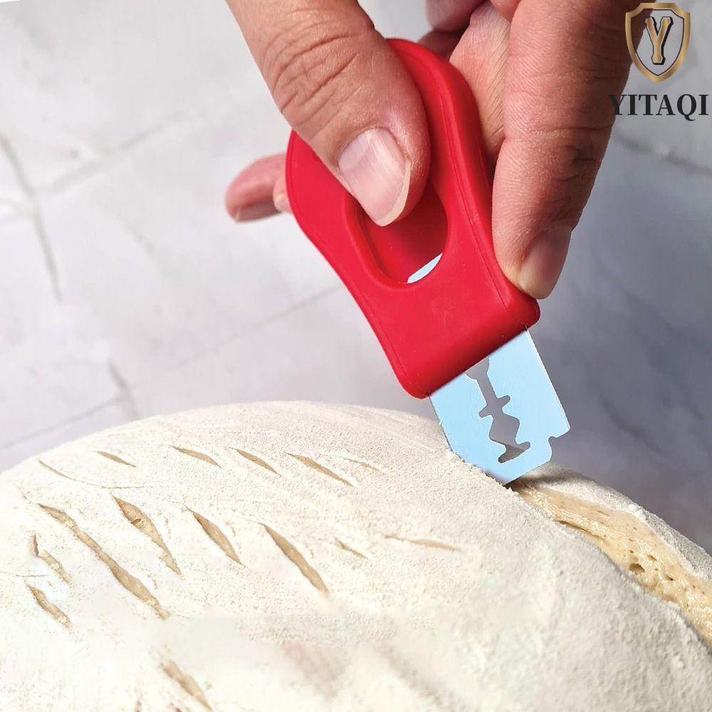 YITAQI 2 chiếc Máy cắt bột chua, Máy cắt tỉa bánh mì có thể mở rộng, Mini cầm tay có dao cắt thay th