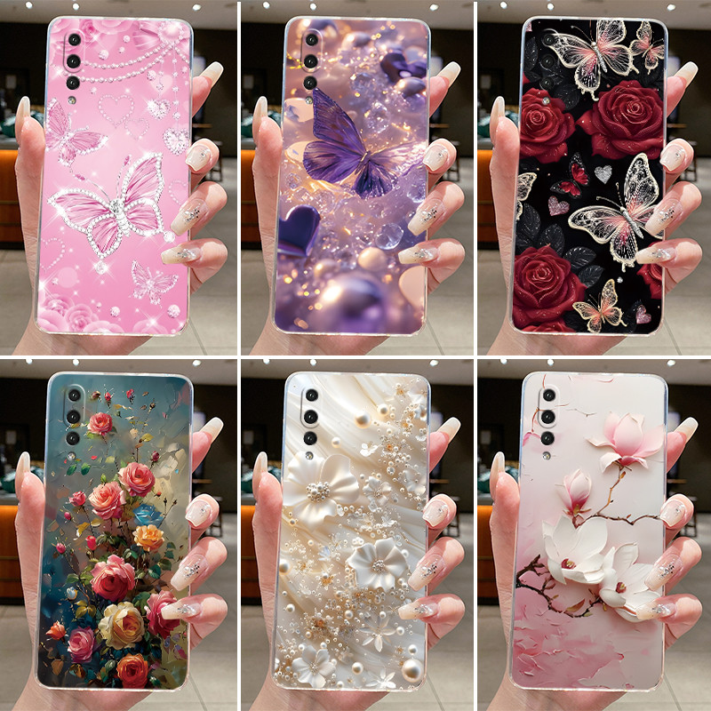 Dành Cho Huawei P20 Pro Ốp Lưng Huawei CLT-L29 CLT-L09 EML-L29 EML-L09 Ốp Lưng Điện Thoại Hoa Bướm T