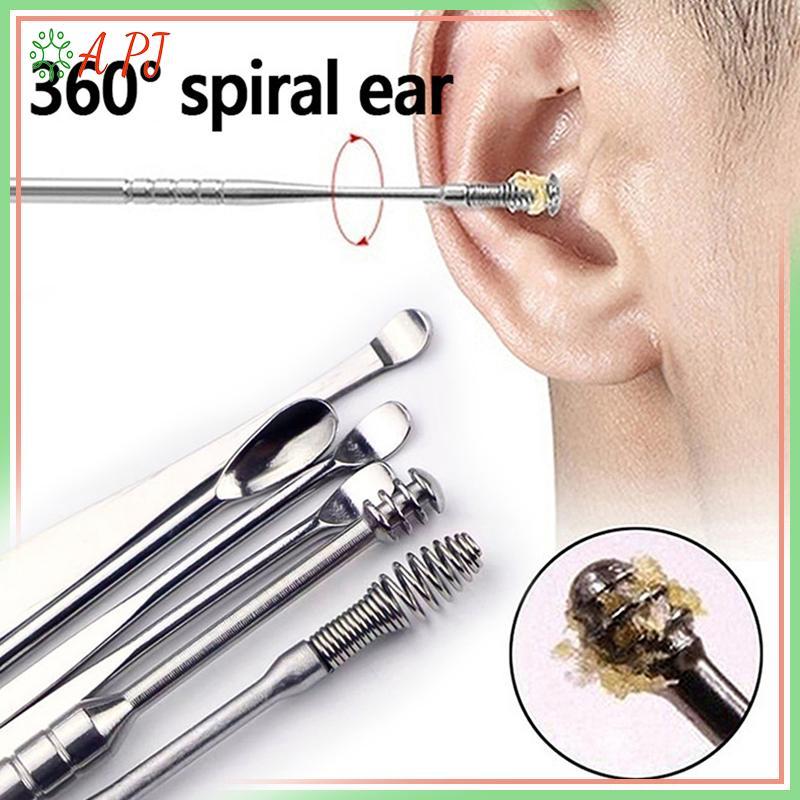 [APJ] Ear Wax Piers Cleaner Thép không gỉ Earpi Wax Remover Curette Care Ear Pi Cleaner Ear Cleaner 