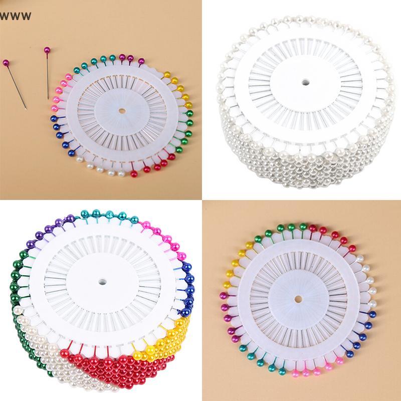OOO 480 cái ghim may vá may vá ghim thẳng đầu tròn màu ngọc trai uuuu