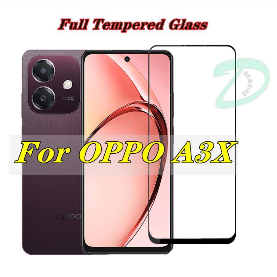 Dành Cho OPPO A3X Full Kính Cường Lực Bảo Vệ Màn Hình OPPO A3 9H Kính Bảo Vệ Full Keo Kính Cường Lực