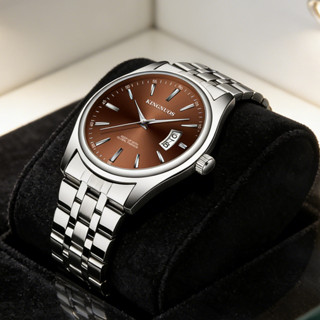 Đồng hồ thạch anh đa năng sành điệu với dây thép không gỉ, chức năng chống nước và lịch; Thích hợp cho cặp đôi