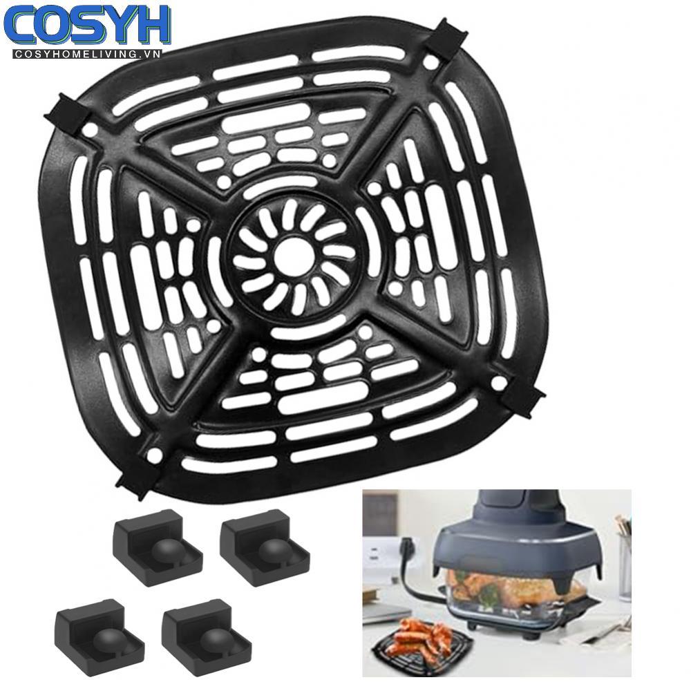 <cosyh>Air Fryer Grill Pan Even Heating Dehydrates Fruits Includes 4 Rubber Bumpers